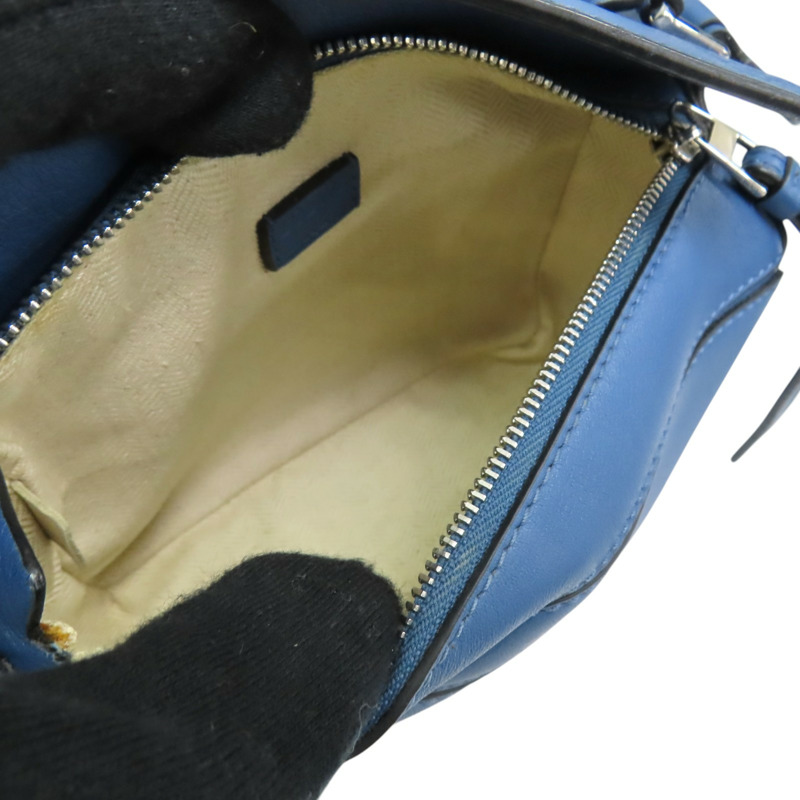 藍色牛皮 Mini puzzle 肩背包【LOEWE 羅威】-4