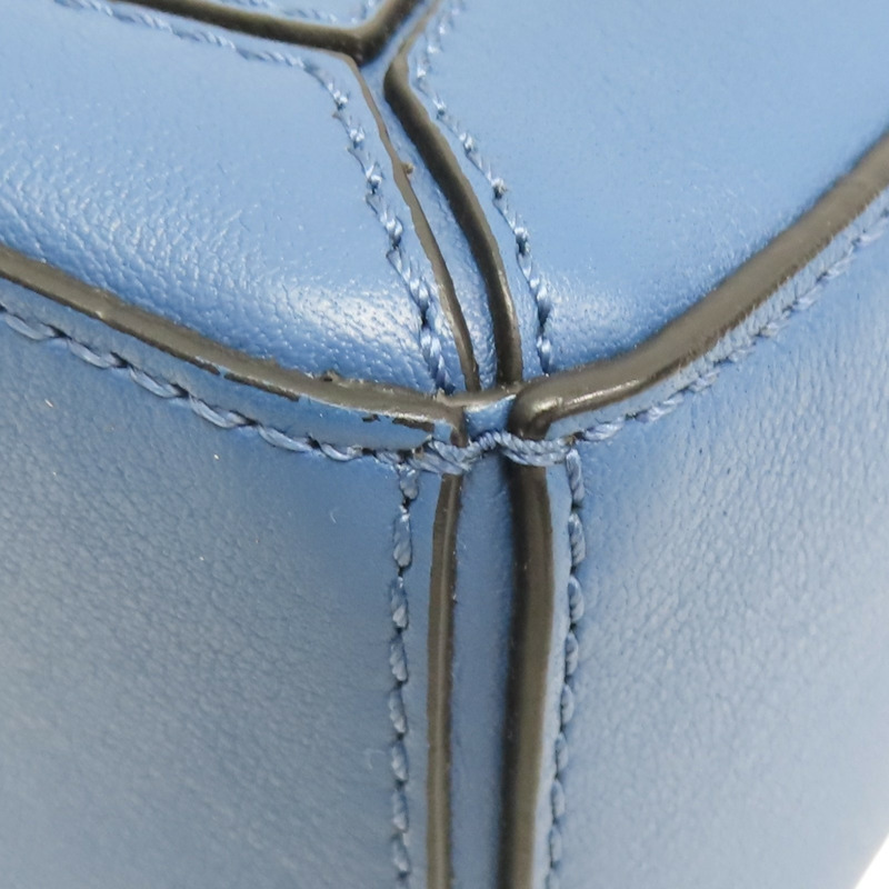 藍色牛皮 Mini puzzle 肩背包【LOEWE 羅威】-10