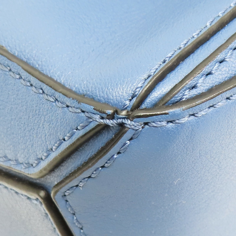 藍色牛皮 Mini puzzle 肩背包【LOEWE 羅威】-11