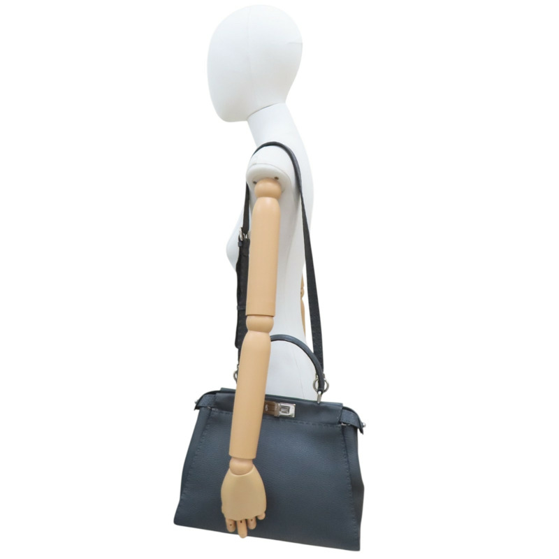 瀝青灰色 牛皮 Peekaboo 兩用包 8BN290 【二手名牌BRAND OFF】 8BN290-7