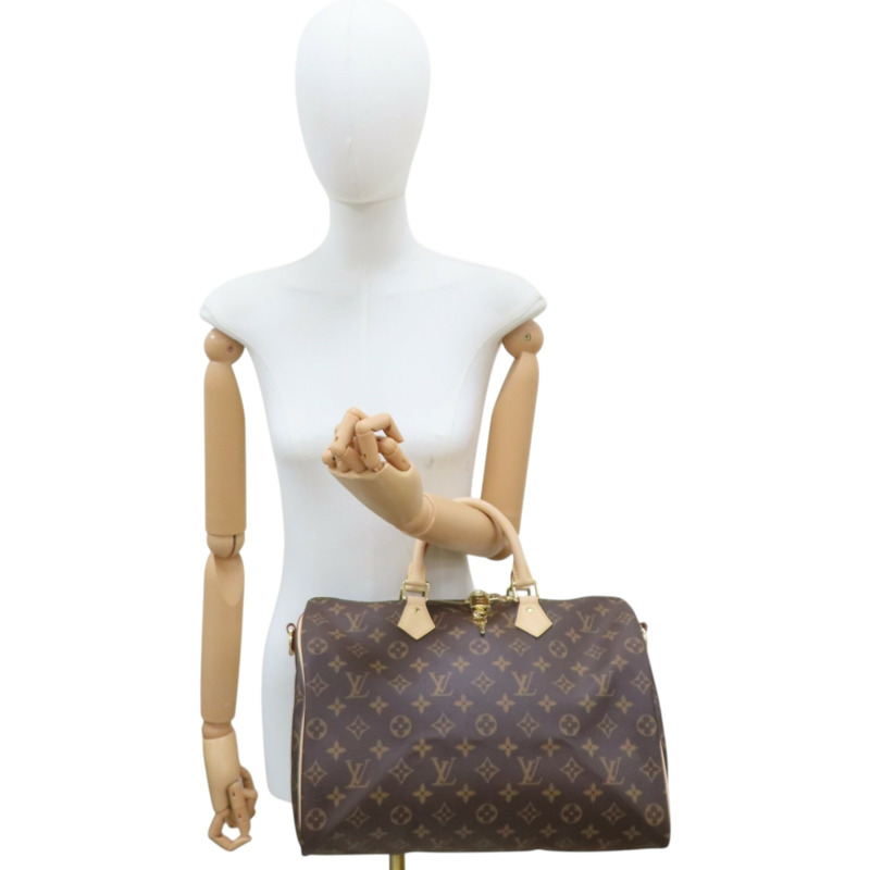 棕色 原花帆布 Speedy 35 兩用包 M46981【LOUIS VUITTON LV 路易威登】 M46981-7