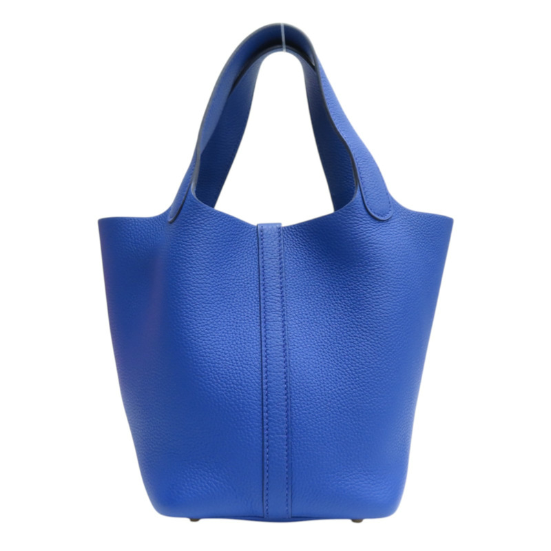 電光藍 Taurillon 牛皮 Picotin Lock 18 手提包 U刻 金扣【HERMES 愛馬仕】 H056289CC-1