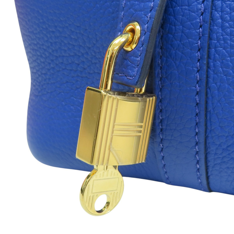電光藍 Taurillon 牛皮 Picotin Lock 18 手提包 U刻 金扣【HERMES 愛馬仕】 H056289CC-7