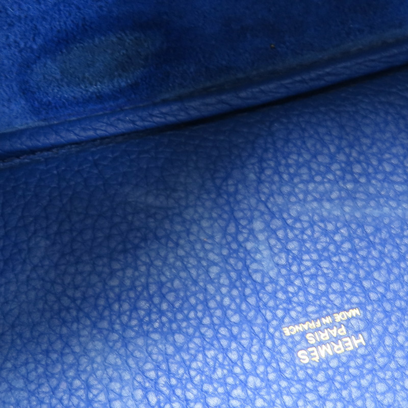 電光藍 Taurillon 牛皮 Picotin Lock 18 手提包 U刻 金扣【HERMES 愛馬仕】 H056289CC-15