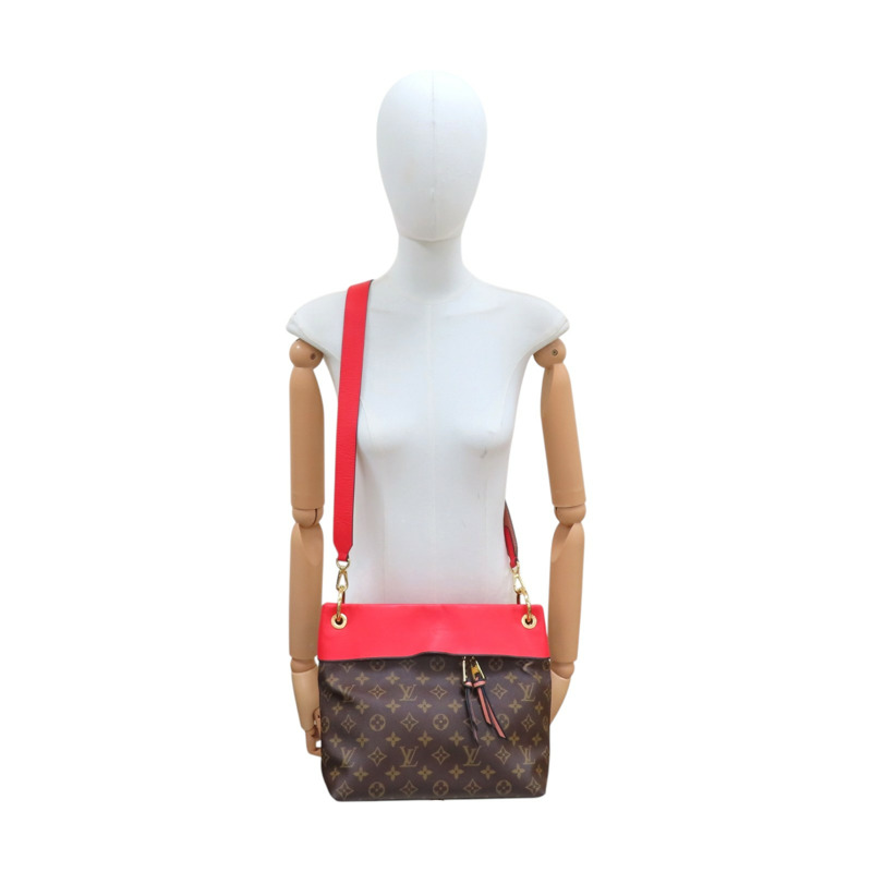 紅/棕色 帆布 Tuile Reevess 肩背包 M43798【LOUIS VUITTON LV 路易威登】 M43798-11