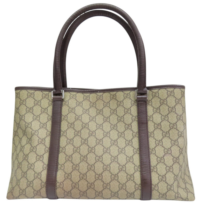 烏木色 GG帆布 牛皮 肩背包 銀扣 114595【GUCCI 古馳】 114595-1