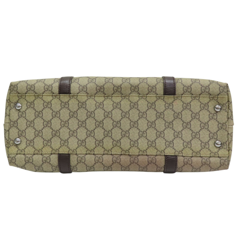 烏木色 GG帆布 牛皮 肩背包 銀扣 114595【GUCCI 古馳】 114595-3