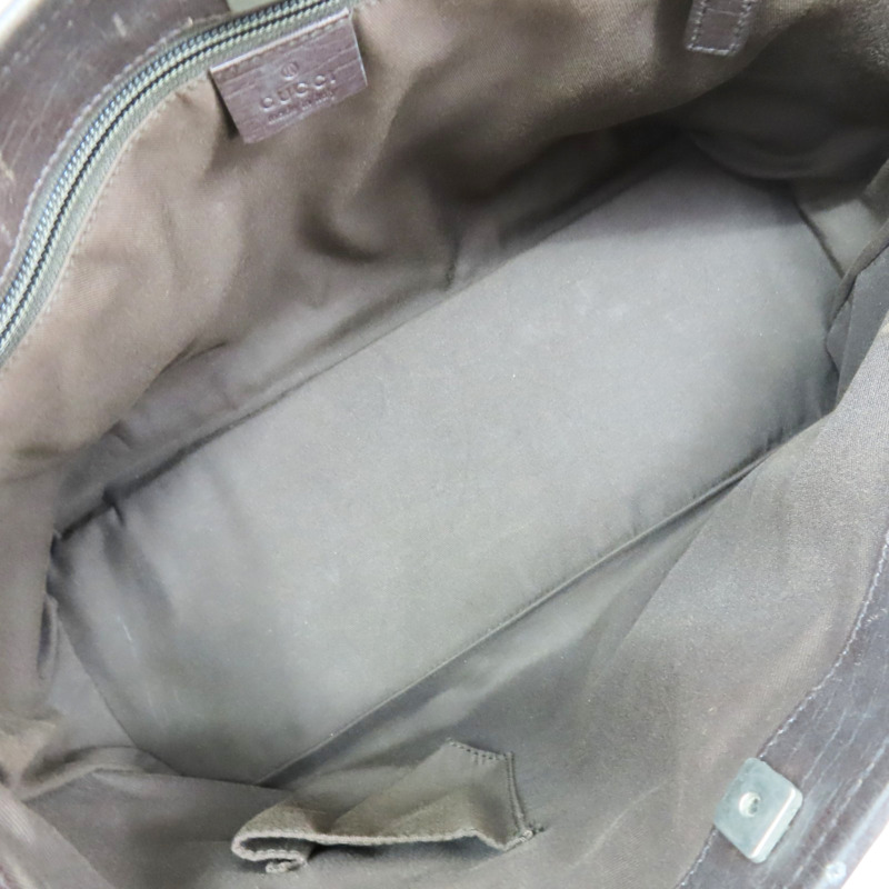 烏木色 GG帆布 牛皮 肩背包 銀扣 114595【GUCCI 古馳】 114595-4