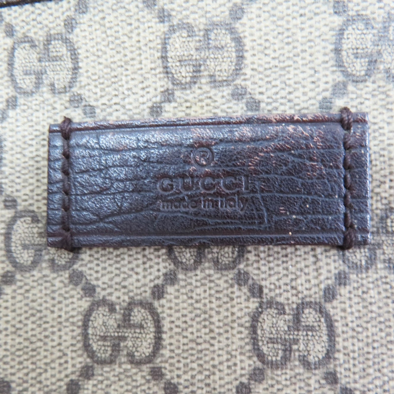 烏木色 GG帆布 牛皮 肩背包 銀扣 114595【GUCCI 古馳】 114595-6