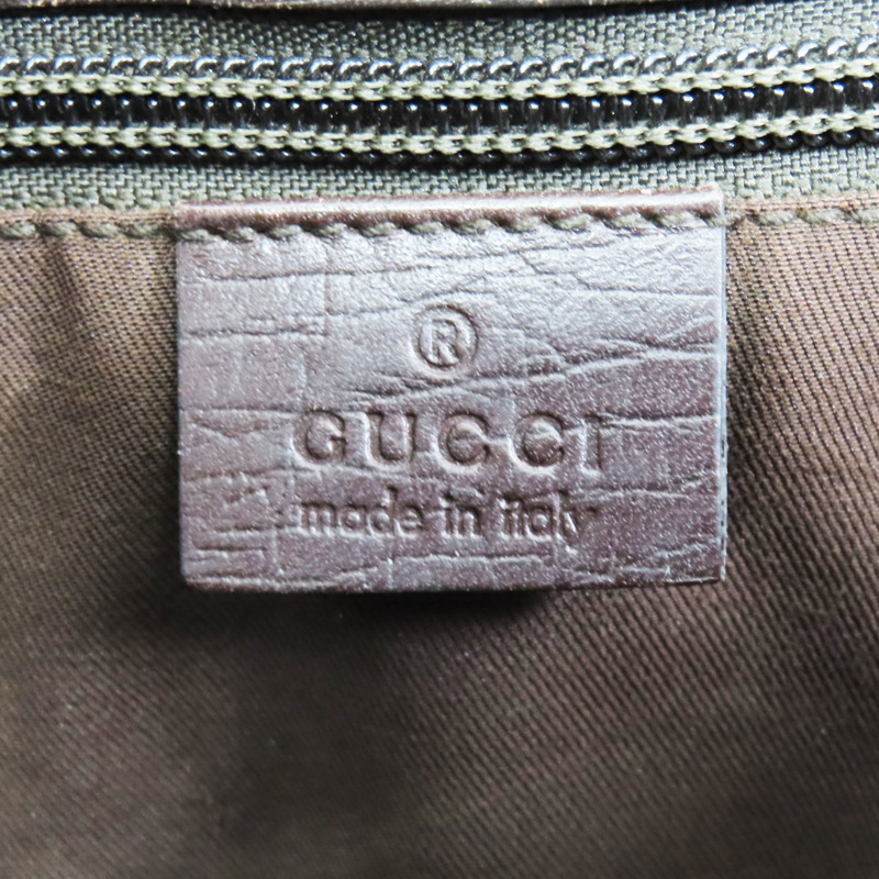 烏木色 GG帆布 牛皮 肩背包 銀扣 114595【GUCCI 古馳】 114595-7