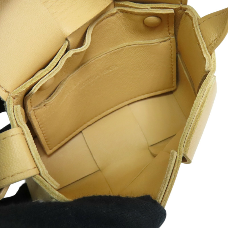 淺褐色羊皮 Casette MINI 肩背包 666688【BOTTEGA VENETA BV 寶緹嘉】 666688-4