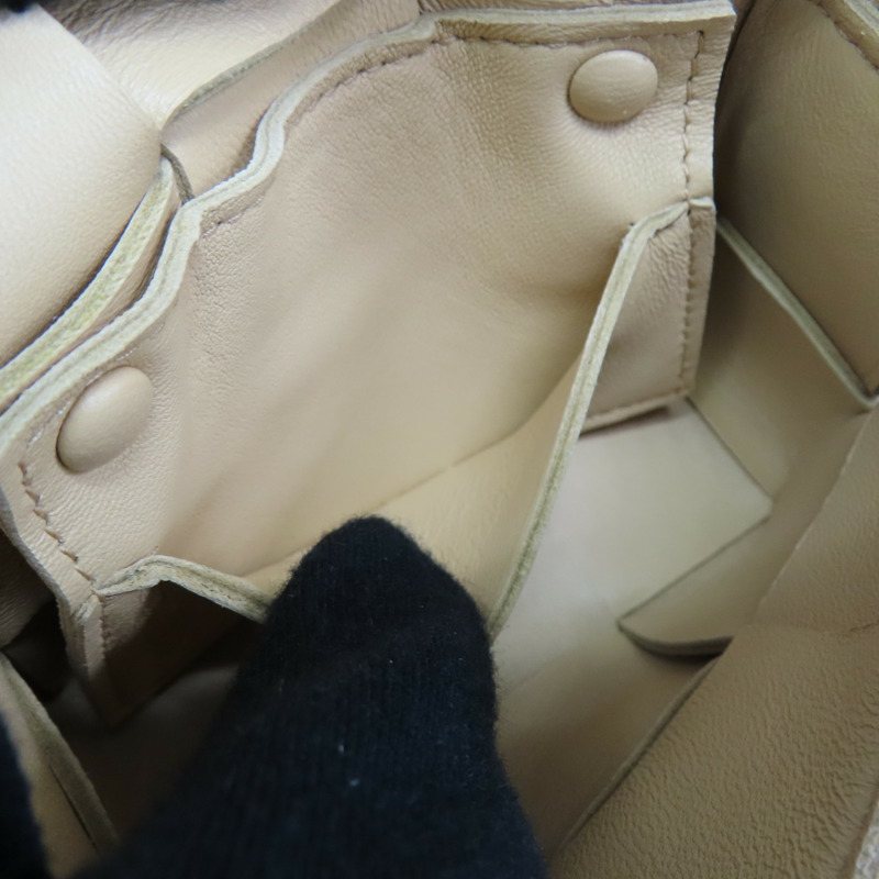 淺褐色羊皮 Casette MINI 肩背包 666688【BOTTEGA VENETA BV 寶緹嘉】 666688-5