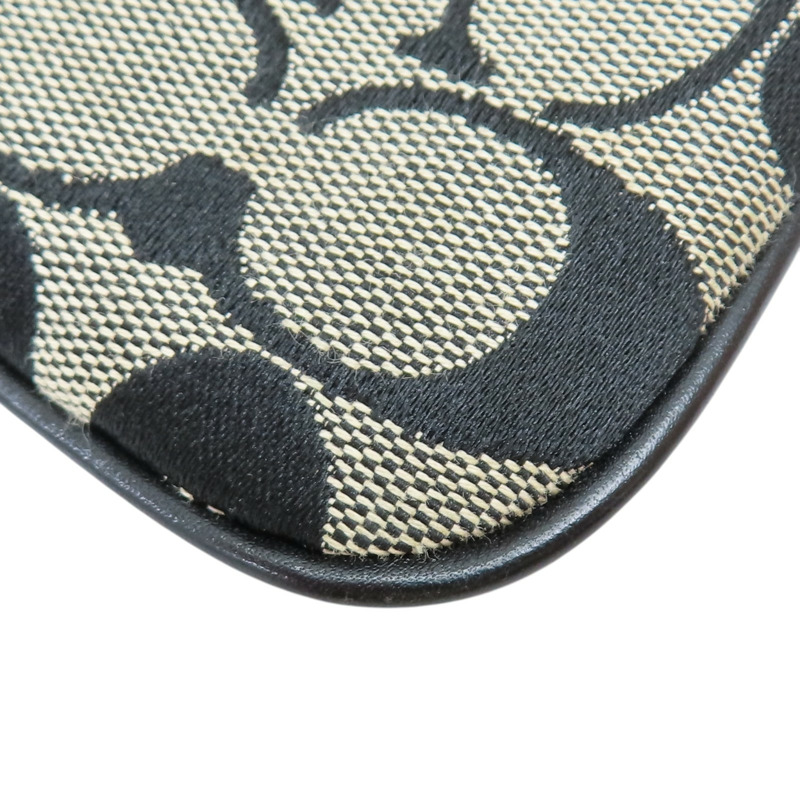 黑色 緹花帆布 肩背包【COACH 寇馳】-8