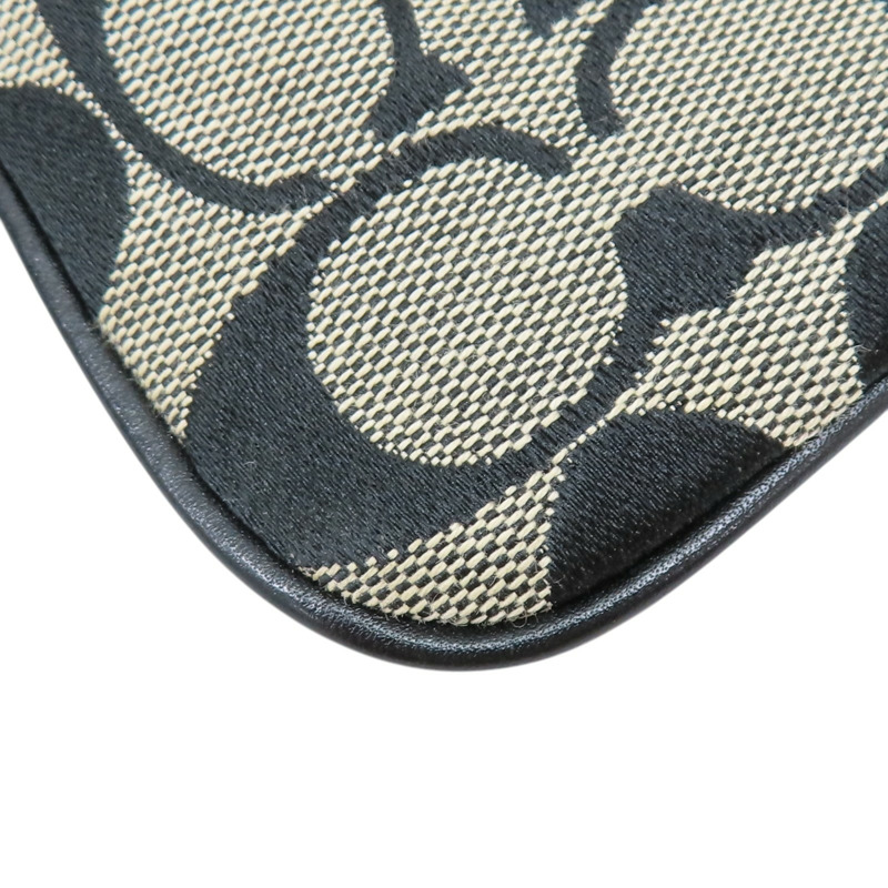 黑色 緹花帆布 肩背包【COACH 寇馳】-9