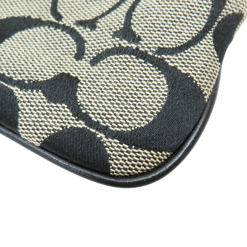 黑色 緹花帆布 肩背包【COACH 寇馳】-10