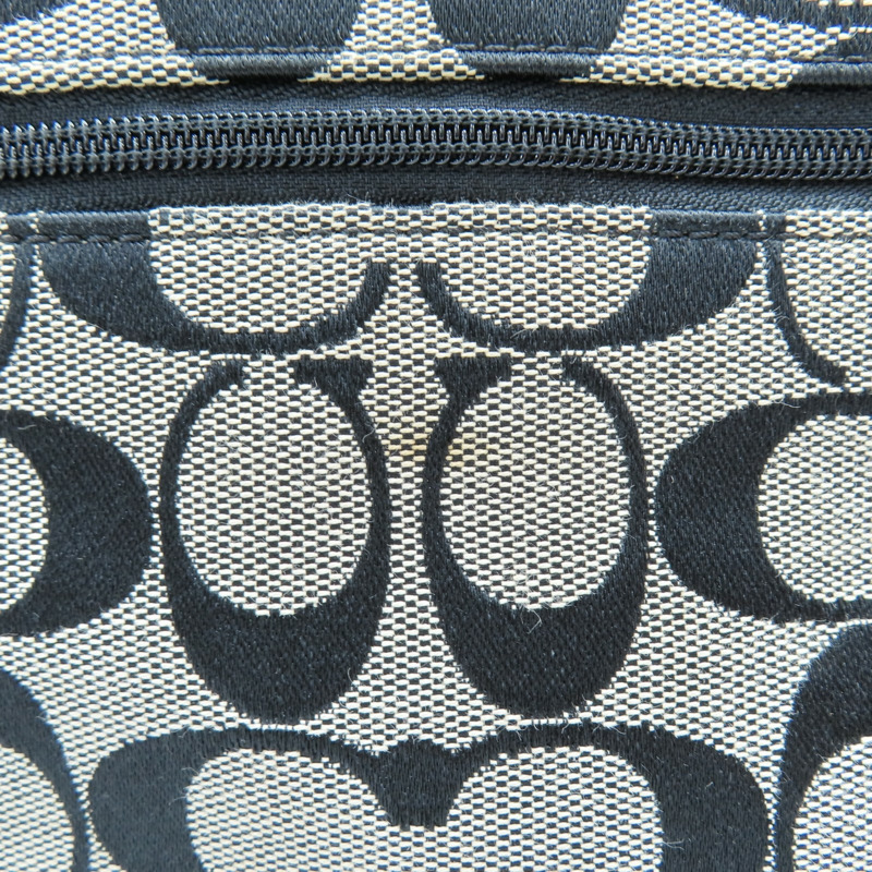 黑色 緹花帆布 肩背包【COACH 寇馳】-11