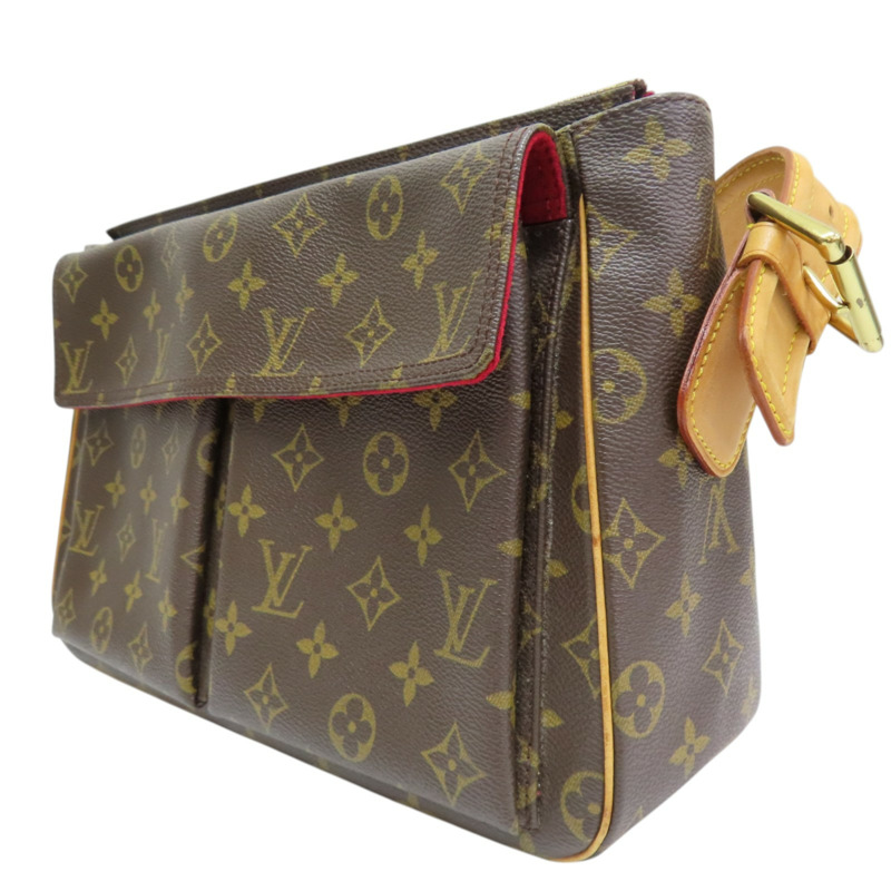 棕色 原花 PVC塗層帆布 Viva Cite GM 肩背包【LOUIS VUITTON LV 路易威登】 M51163-2