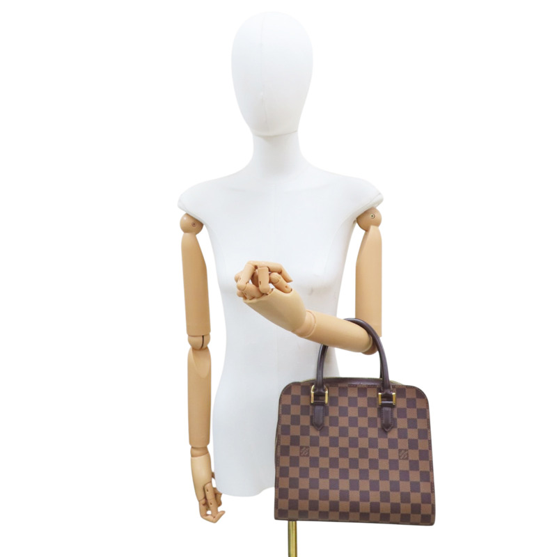 棕色 棋盤格帆布 Triana 手提包【LOUIS VUITTON LV 路易威登】 N51155-10
