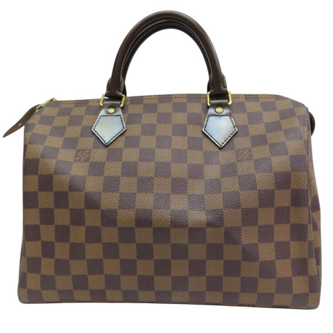 棕色 棋盤格帆布 Speedy 30 波士頓包 手提包【LOUIS VUITTON LV 路易威登】 N41531