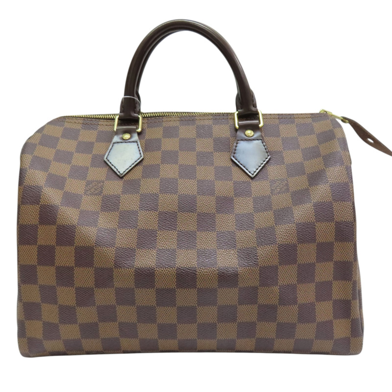 棕色 棋盤格帆布 Speedy 30 波士頓包 手提包【LOUIS VUITTON LV 路易威登】 N41531-1