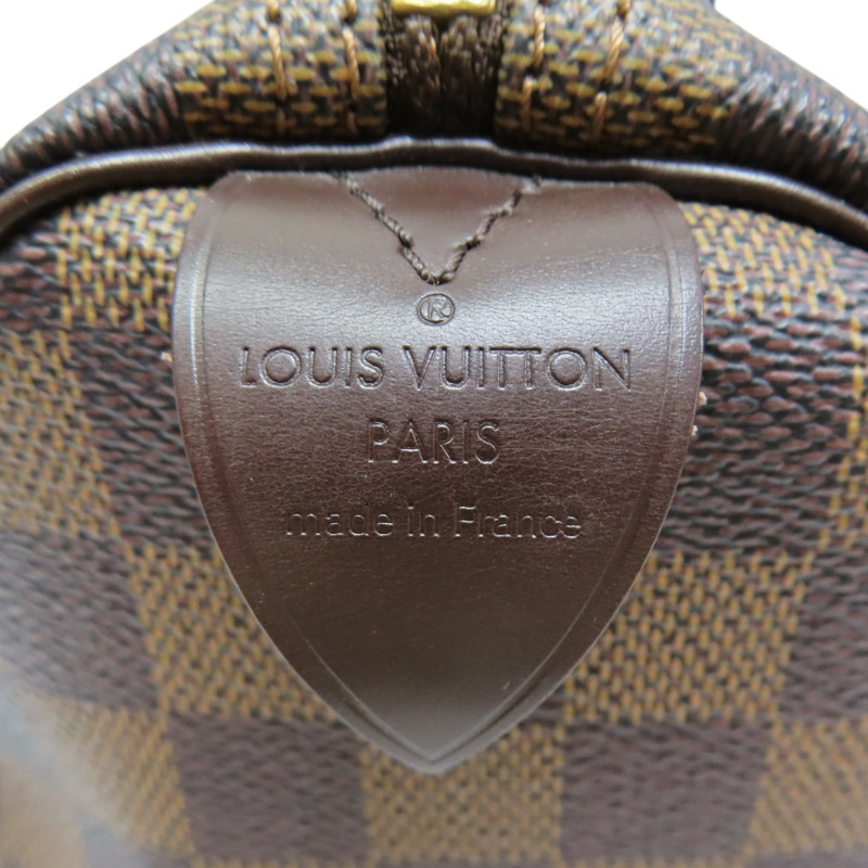 棕色 棋盤格帆布 Speedy 30 波士頓包 手提包【LOUIS VUITTON LV 路易威登】 N41531-6
