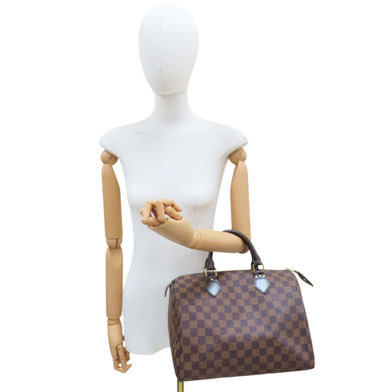 棕色 棋盤格帆布 Speedy 30 波士頓包 手提包【LOUIS VUITTON LV 路易威登】 N41531-7