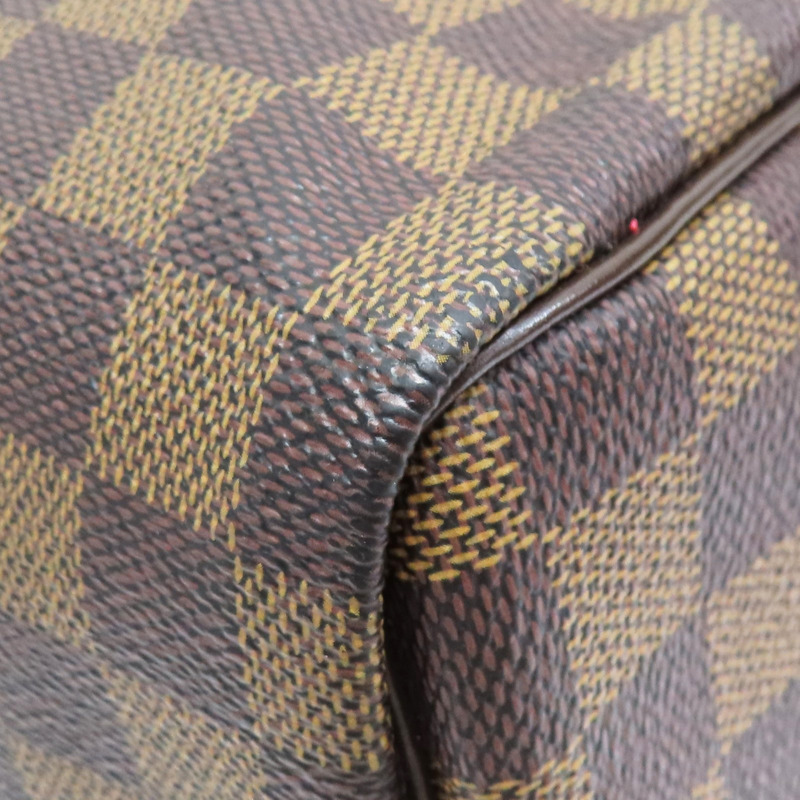 棕色 棋盤格帆布 Speedy 30 波士頓包 手提包【LOUIS VUITTON LV 路易威登】 N41531-9