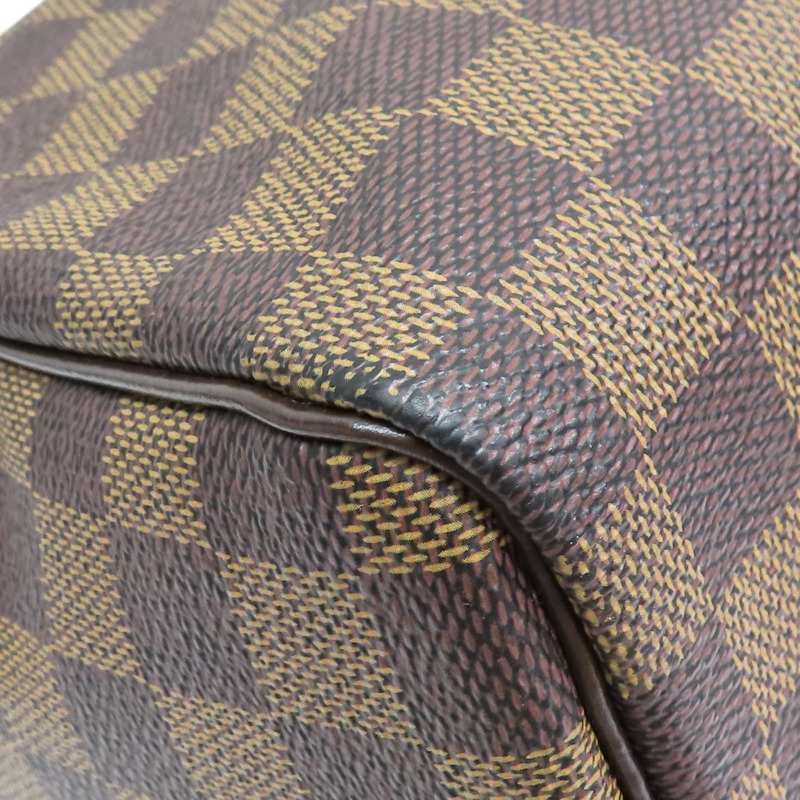 棕色 棋盤格帆布 Speedy 30 波士頓包 手提包【LOUIS VUITTON LV 路易威登】 N41531-10