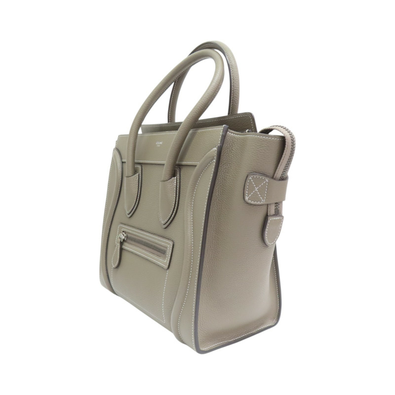 灰色牛皮 Micro Laggage 手提包【CELINE 賽琳】-2