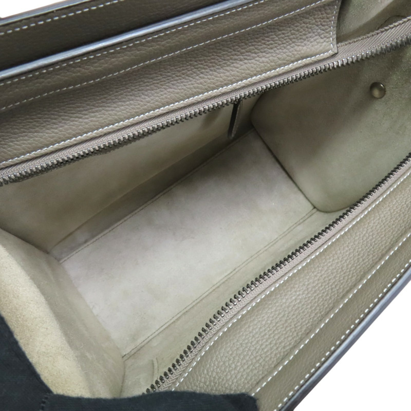 灰色牛皮 Micro Laggage 手提包【CELINE 賽琳】-4