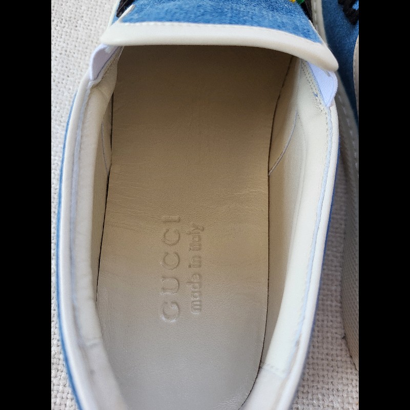 Gucci 古馳 男款牛仔布/皮革休閒鞋 UK5.5碼-2
