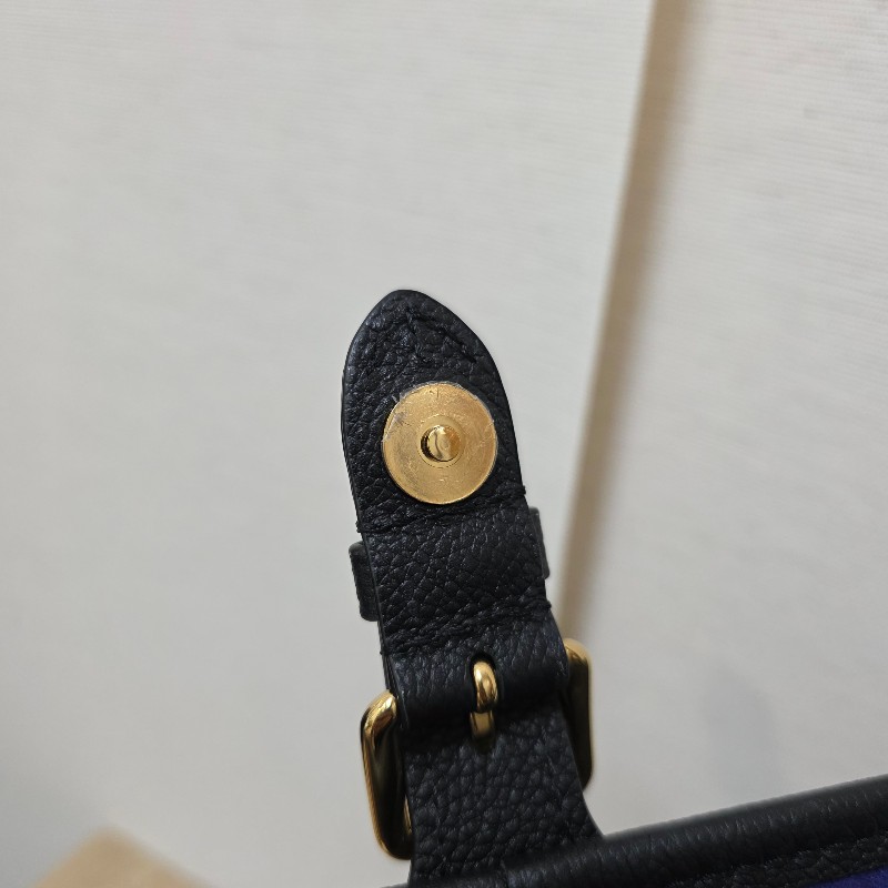 [專櫃快10萬😱] LV黑牛皮壓紋金釦Diane手提肩斜背包-23