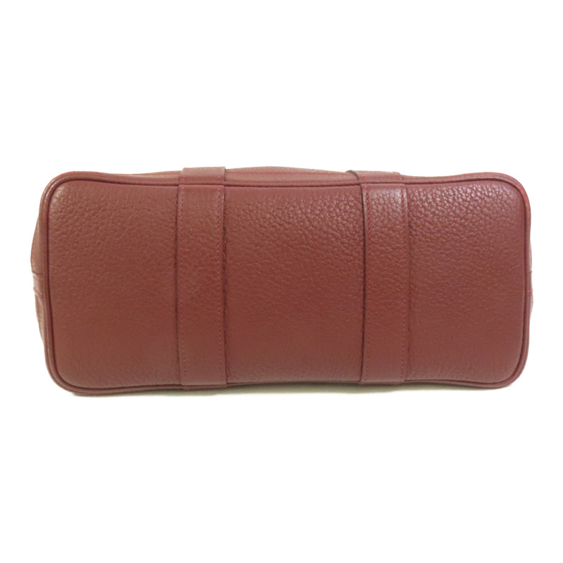 HERMES Negonda皮革Garder Party TPM銀扣手挽袋Rouge H-3