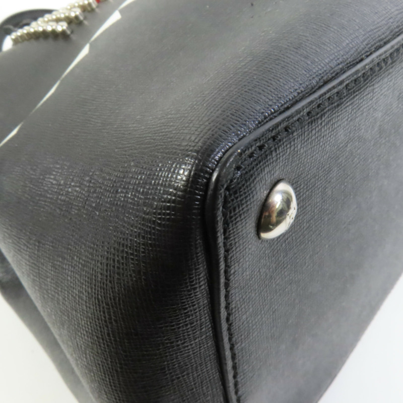 FENDI 牛皮皮革2 Jours Monster銀扣手挽肩背兩用袋-11