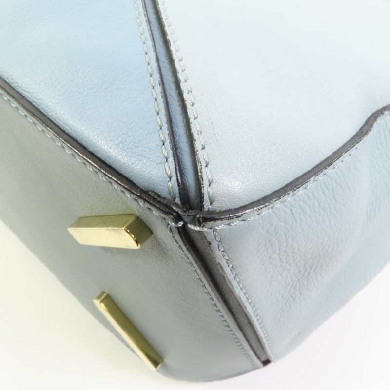 LOEWE 牛皮皮革Puzzle Medium金扣手挽肩背兩用袋-14