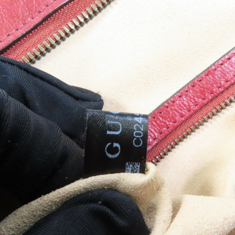 GUCCI 牛皮皮革Belle金扣手挽肩背兩用袋-11