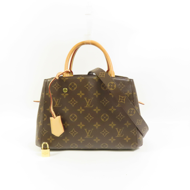 LOUIS VUITTON Monogram Montaigne BB金扣手挽肩背兩用袋-10