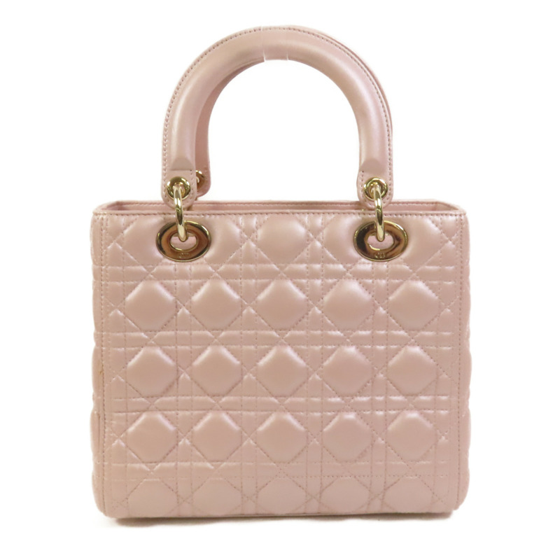 Dior 羊皮皮革Lady Dior Medium金扣手挽肩背兩用袋-1