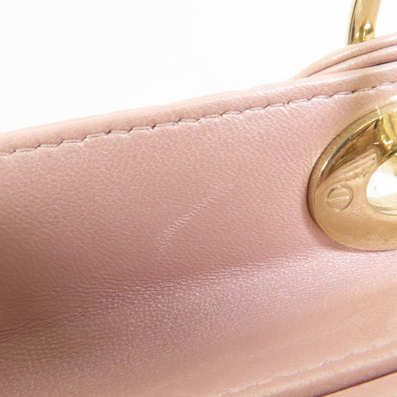 Dior 羊皮皮革Lady Dior Medium金扣手挽肩背兩用袋-8