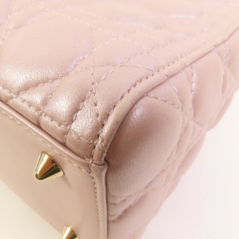 Dior 羊皮皮革Lady Dior Medium金扣手挽肩背兩用袋-15