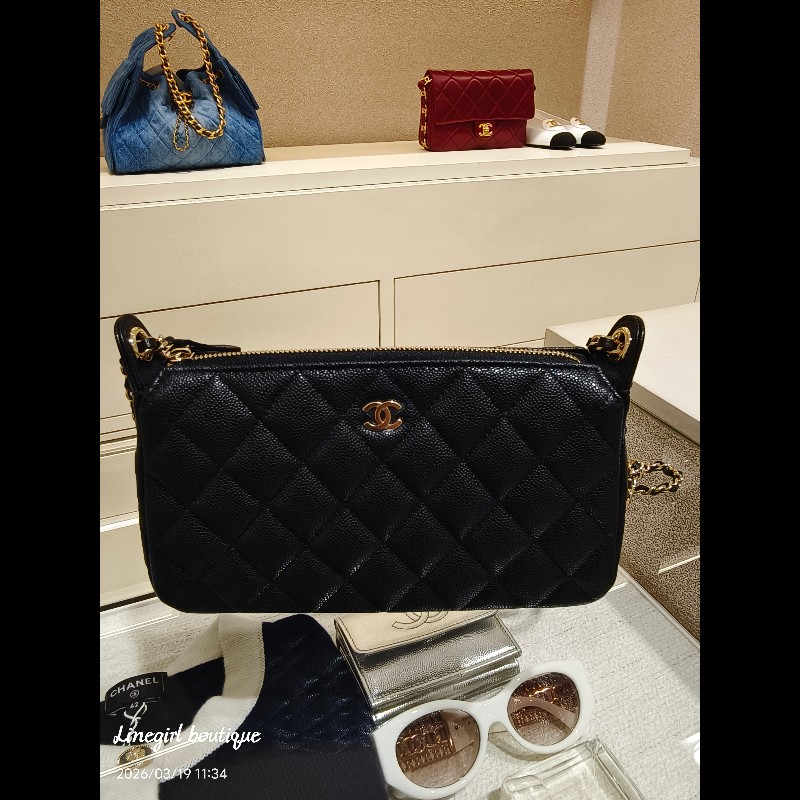 Chanel 香奈兒26s荔枝紋 麻將包/發財包-0