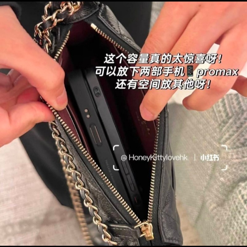 Chanel 香奈兒26s荔枝紋 麻將包/發財包-6