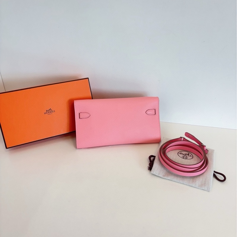 【閒置新全套🆕】Hermes  Kelly togo 奶昔粉銀扣Epsom皮 Y刻 斜挎包-1