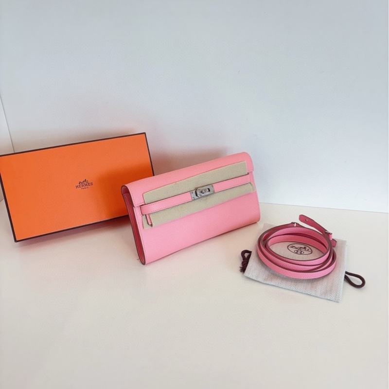 【閒置新全套🆕】Hermes  Kelly togo 奶昔粉銀扣Epsom皮 Y刻 斜挎包-2