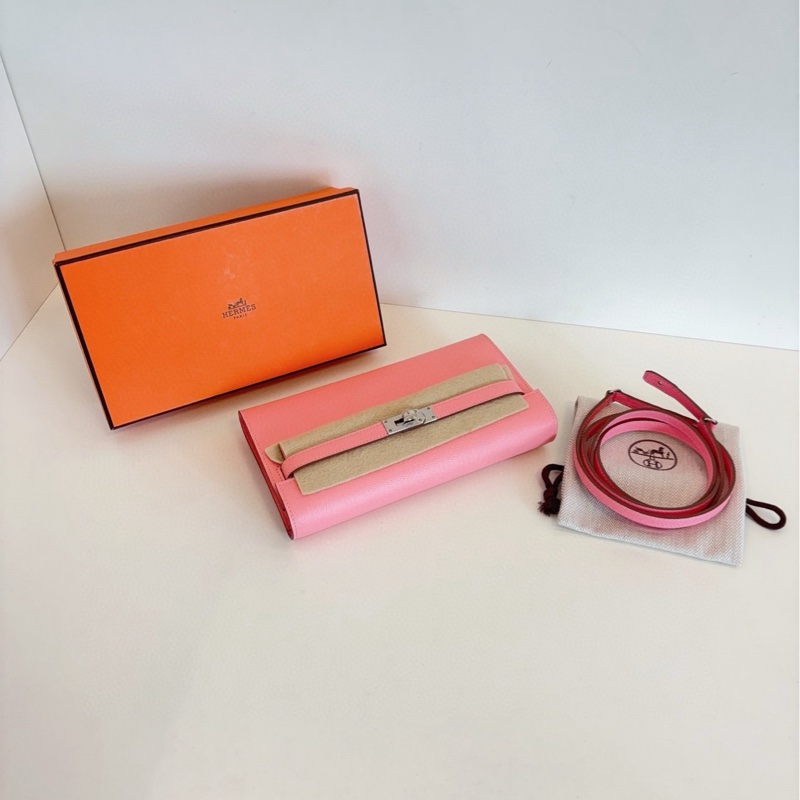 【閒置新全套🆕】Hermes  Kelly togo 奶昔粉銀扣Epsom皮 Y刻 斜挎包-3