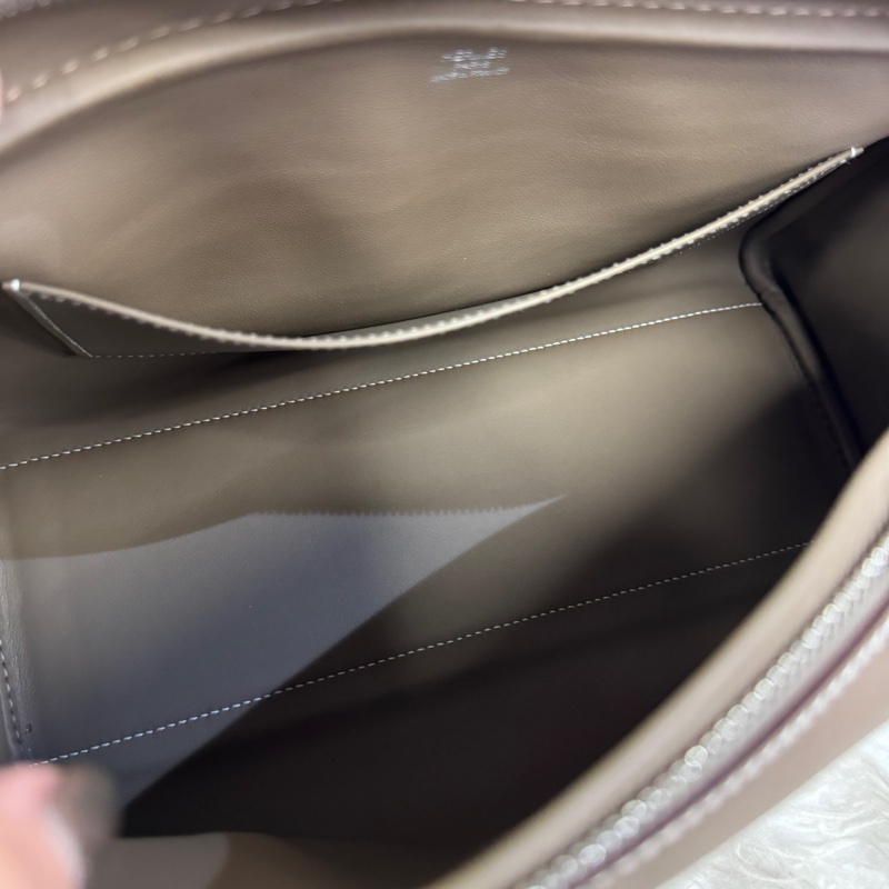 Hermes Petit Courrier 18大象灰銀釦Evercolor斜背包 W刻 男女通用-8