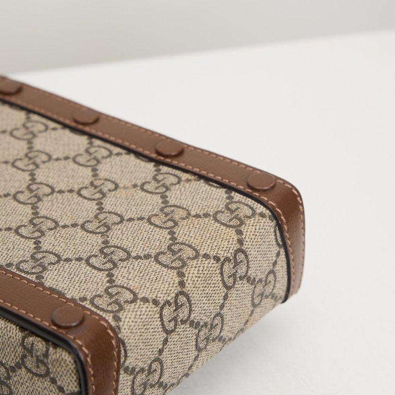 二手Gucci 1955直式手機包/棕老花-8