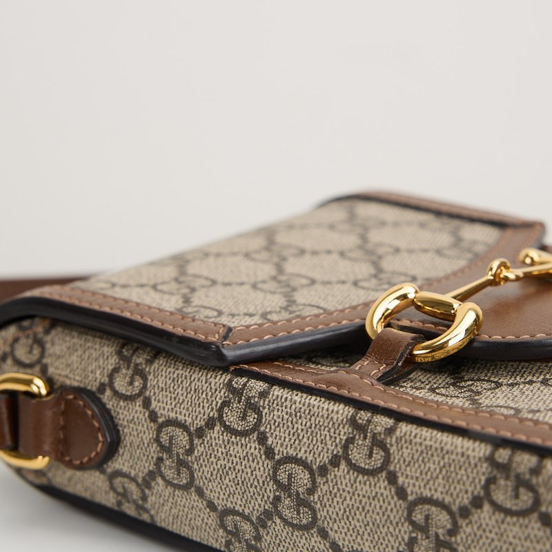 二手Gucci 1955直式手機包/棕老花-12