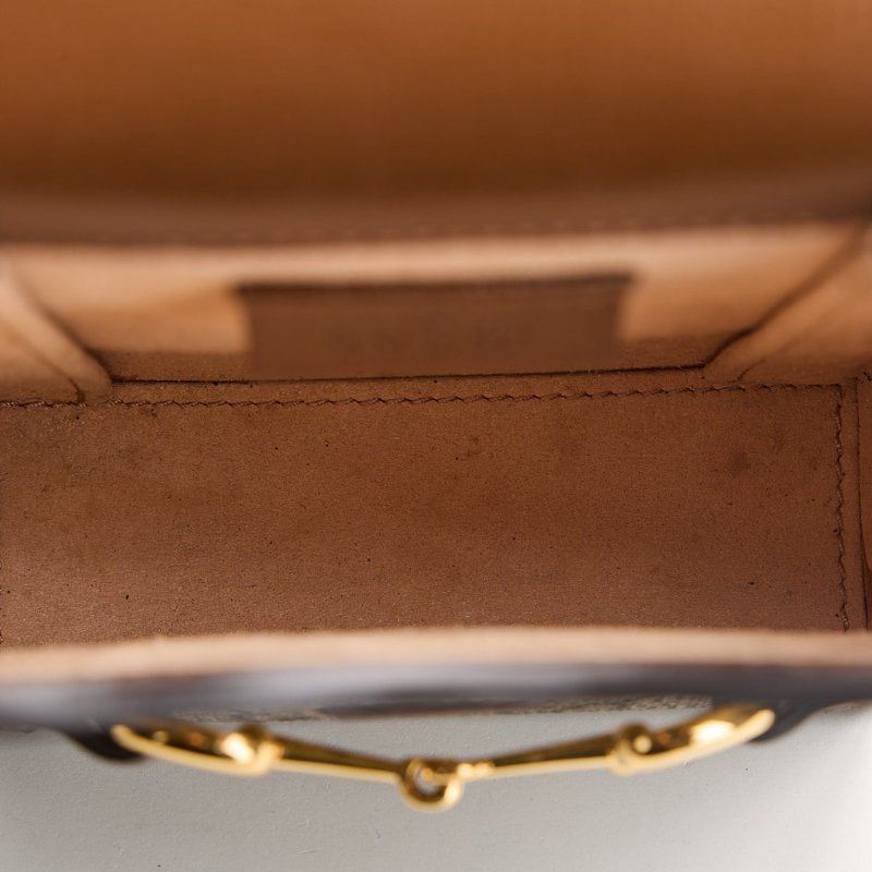 二手Gucci 1955直式手機包/棕老花-19