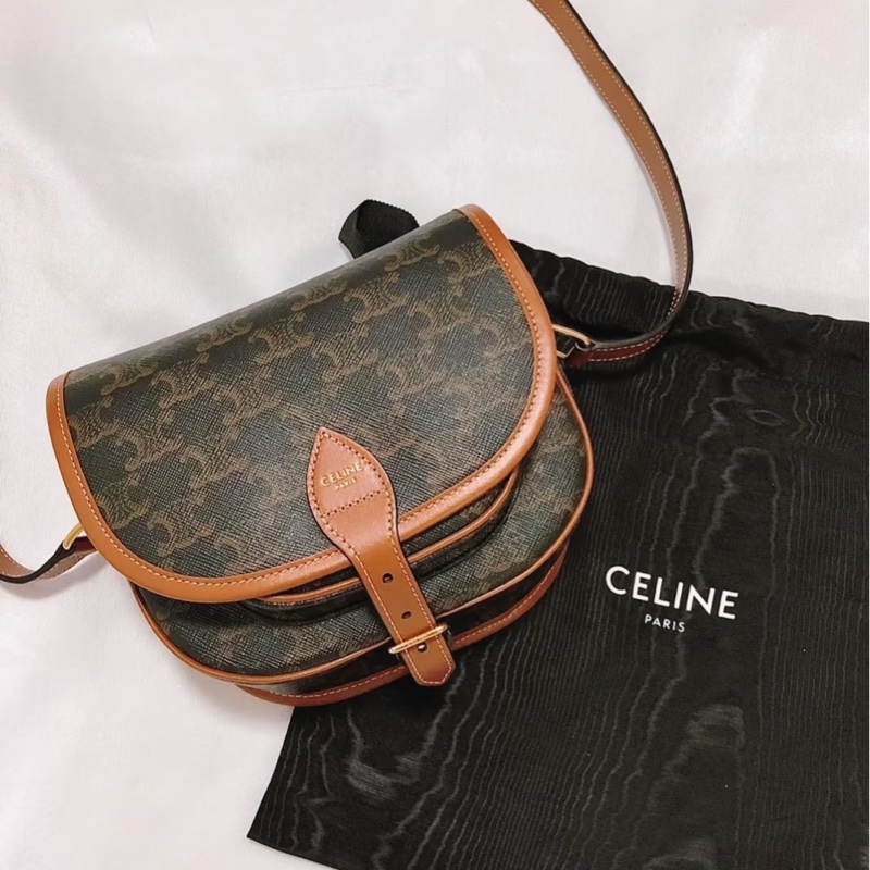 🈶購證 #Lisa及各大明星同款 #全網最低💰 Celine老花凱旋門FOLCO馬鞍包-9